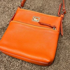 Dooney & Bourke Orange Pebble Leather Crossbody